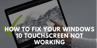 fix touchscreen issue Windows 10.