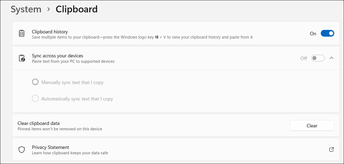 Sync Clipboard History Across Devices Windows 11