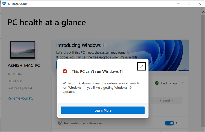 Windows 11 Cannot Upgrade