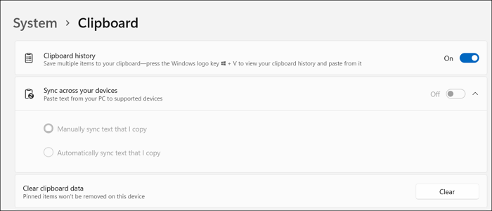 Windows 11 Clipboard History