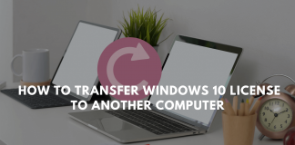 transfer Windows 10 licence