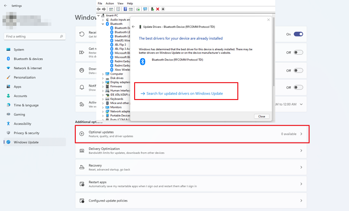 Update Bluetooth Driver in Windows