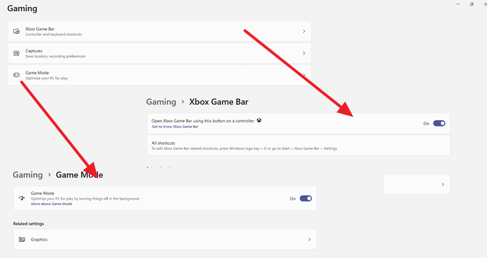 Windows Game Mode Xbox Game Bar Options