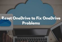 Reset OneDrive Problems Windows
