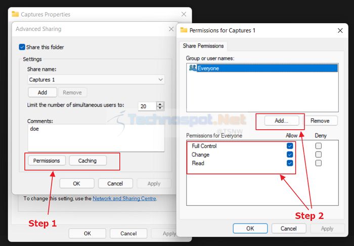 Sharing Same Folder Under Different Permissions in Windows