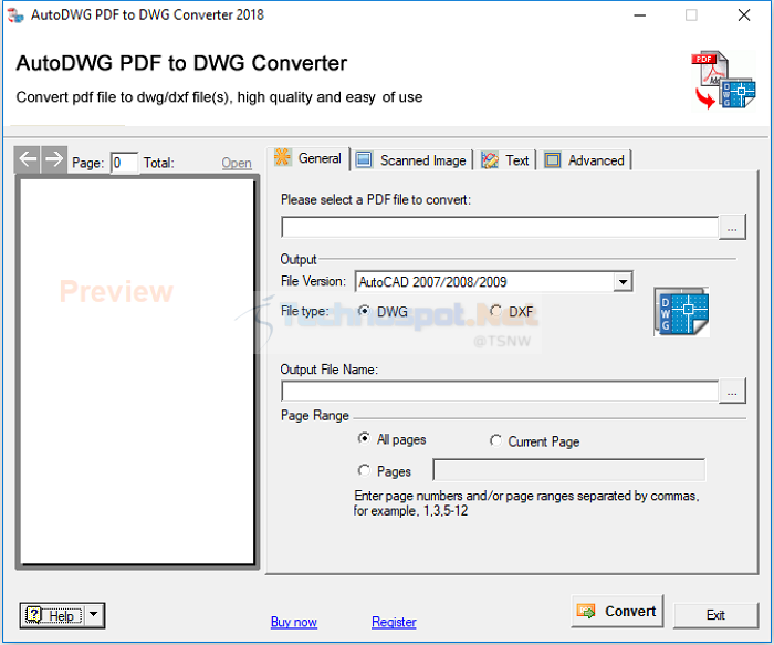 AutoDWG PDF to DWG converter