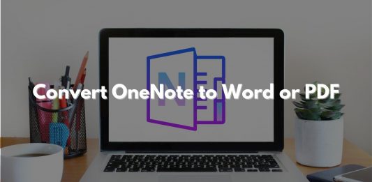 Convert OneNote to Word or PDF
