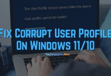 Fix Corrupt Windows User Profile