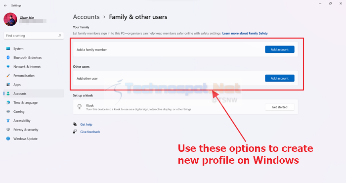 Fix Corrupt User Profile On Windows By Creating A New Profile