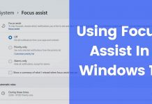 Use Focus Assist Windows