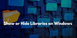 How to Show or Hide Libraries on Windows