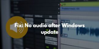 Fix No audio after Windows update