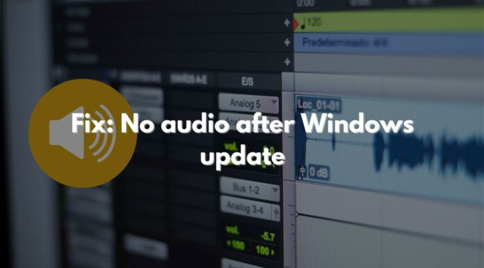 Fix No audio after Windows update