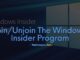 Join Unjoin The Windows Insider Program