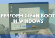 Perform Clean Boot In Windows
