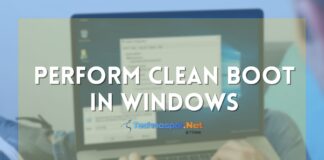Perform Clean Boot In Windows