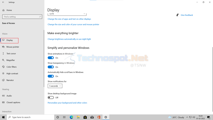 Disable Desktop Background In Windows