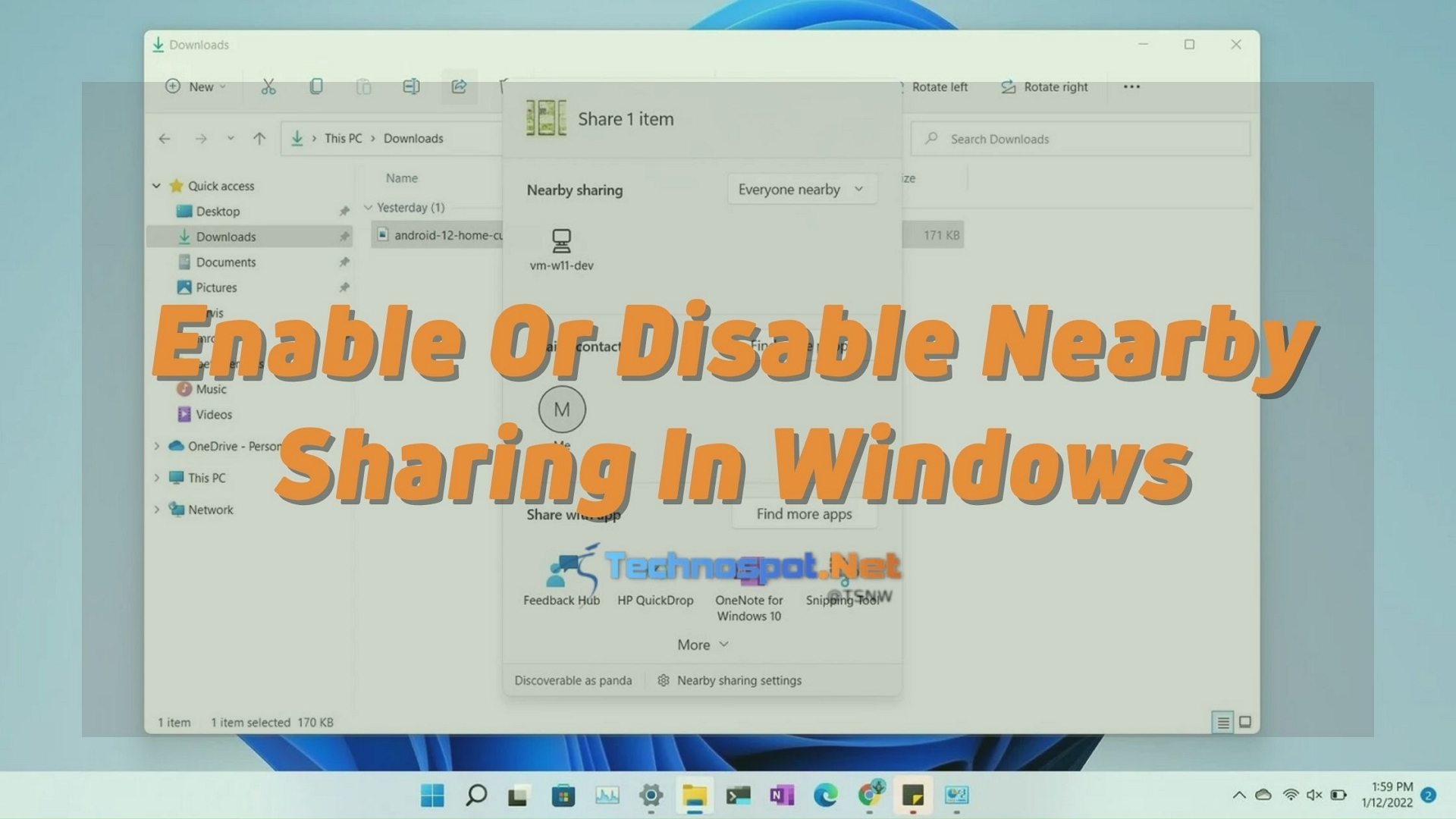 How To Enable Or Disable Nearby Sharing In Windows 11/10