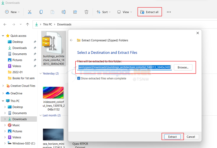 Extract Zip Files In Windows File Explorer