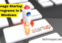 Manage Startup Programs Windows