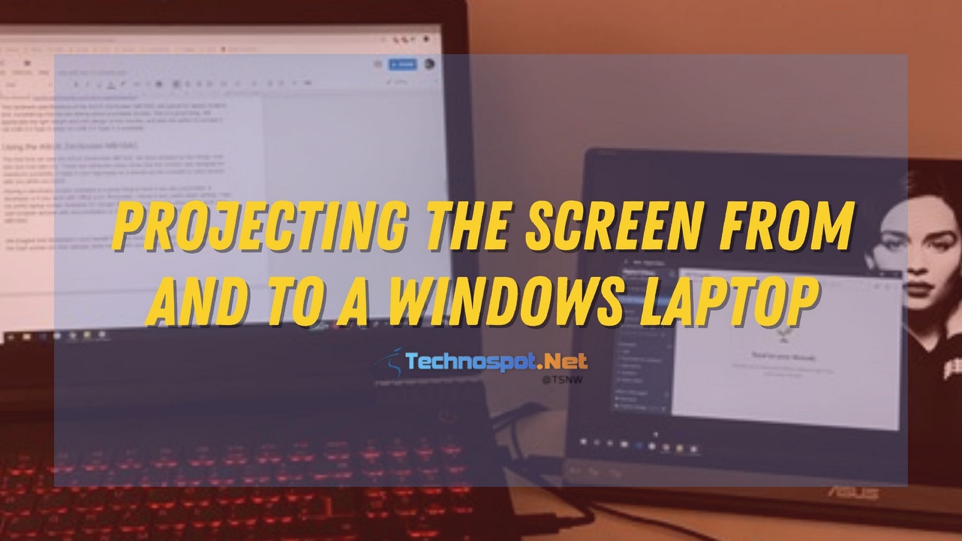 Projecting The Screen From And To A Windows Laptop
