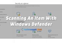 Scan Item Windows Defender