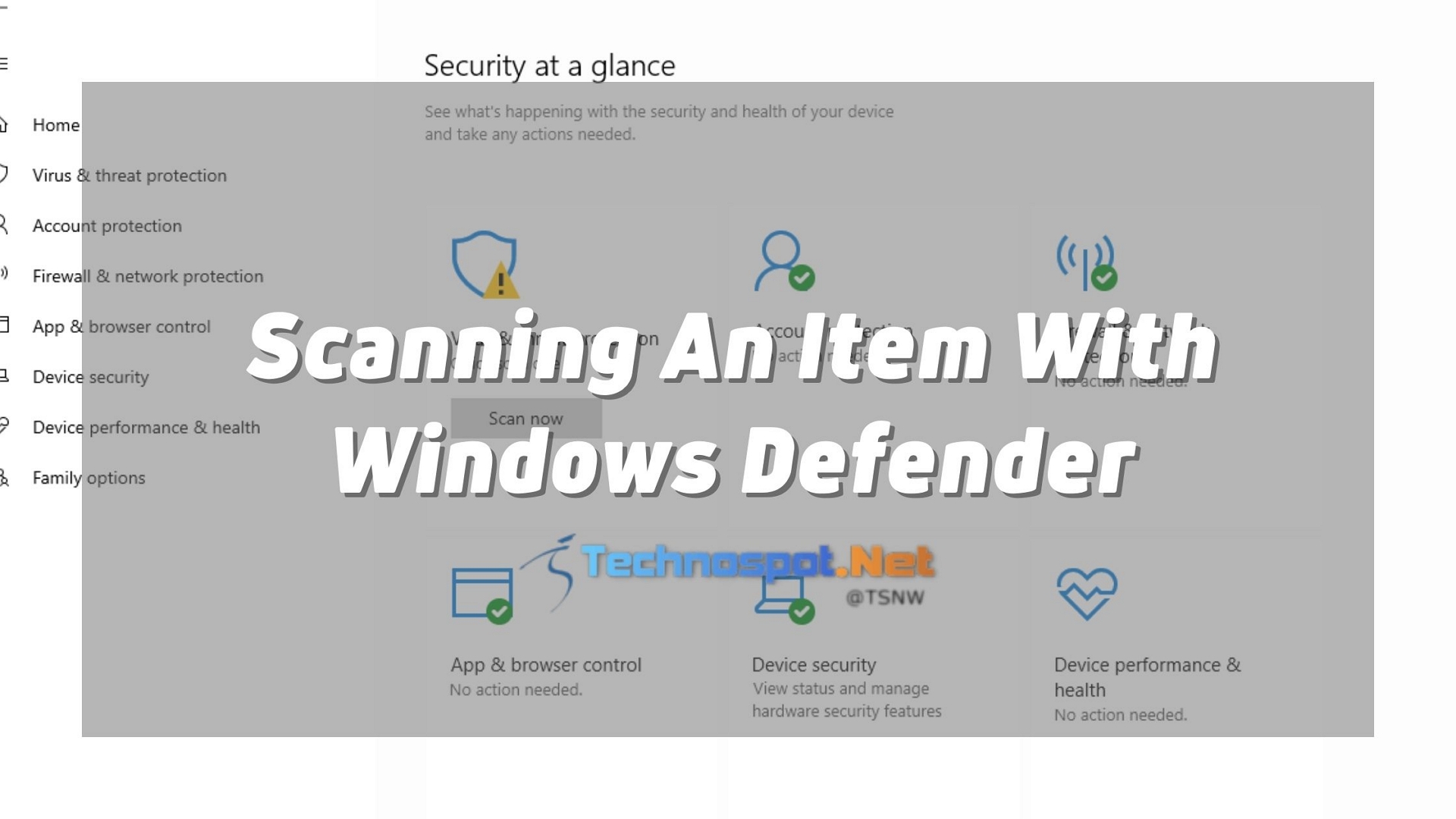 Scanning An Item With Windows Defender