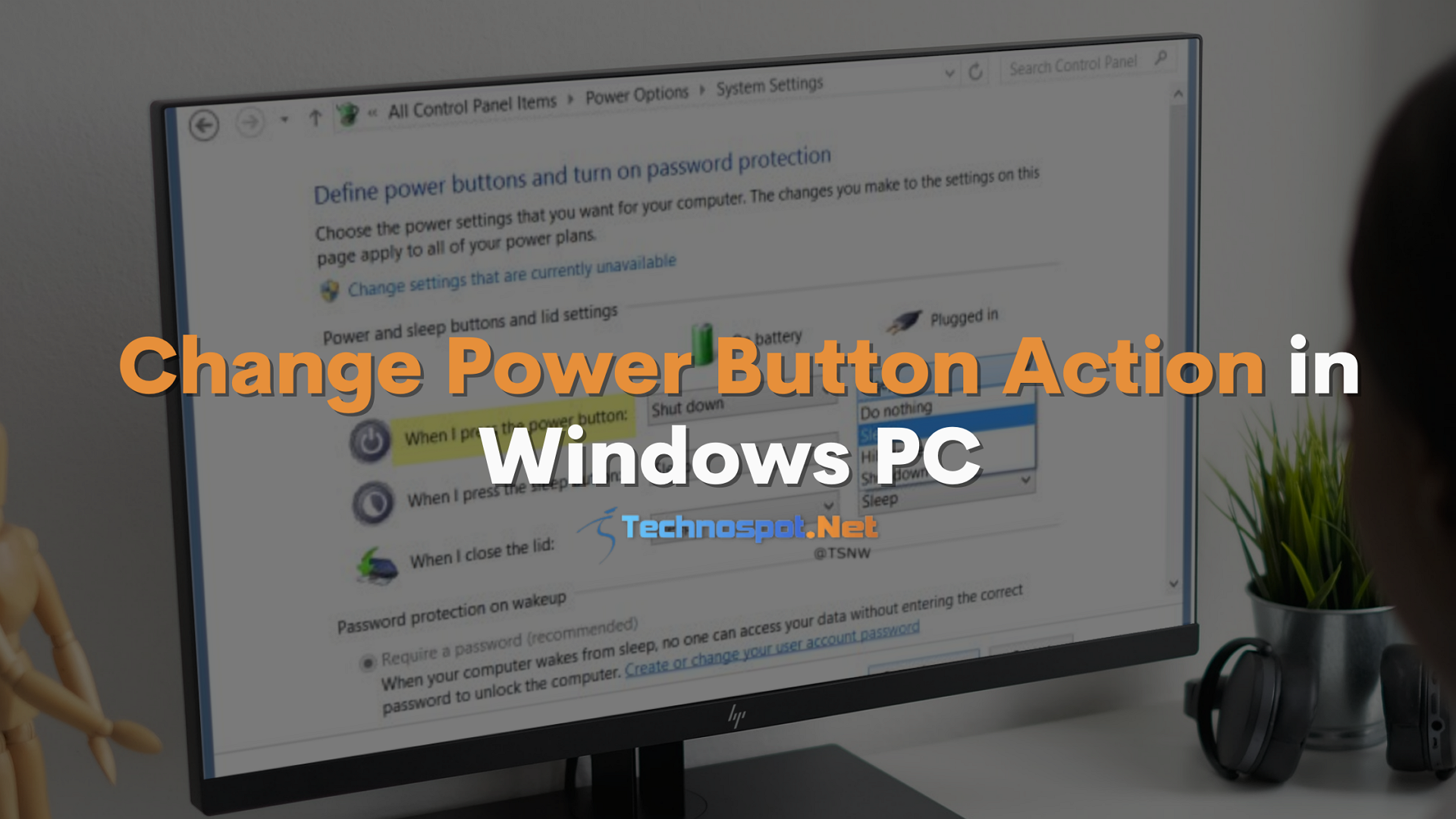 Change Power Button Action in Windows PC