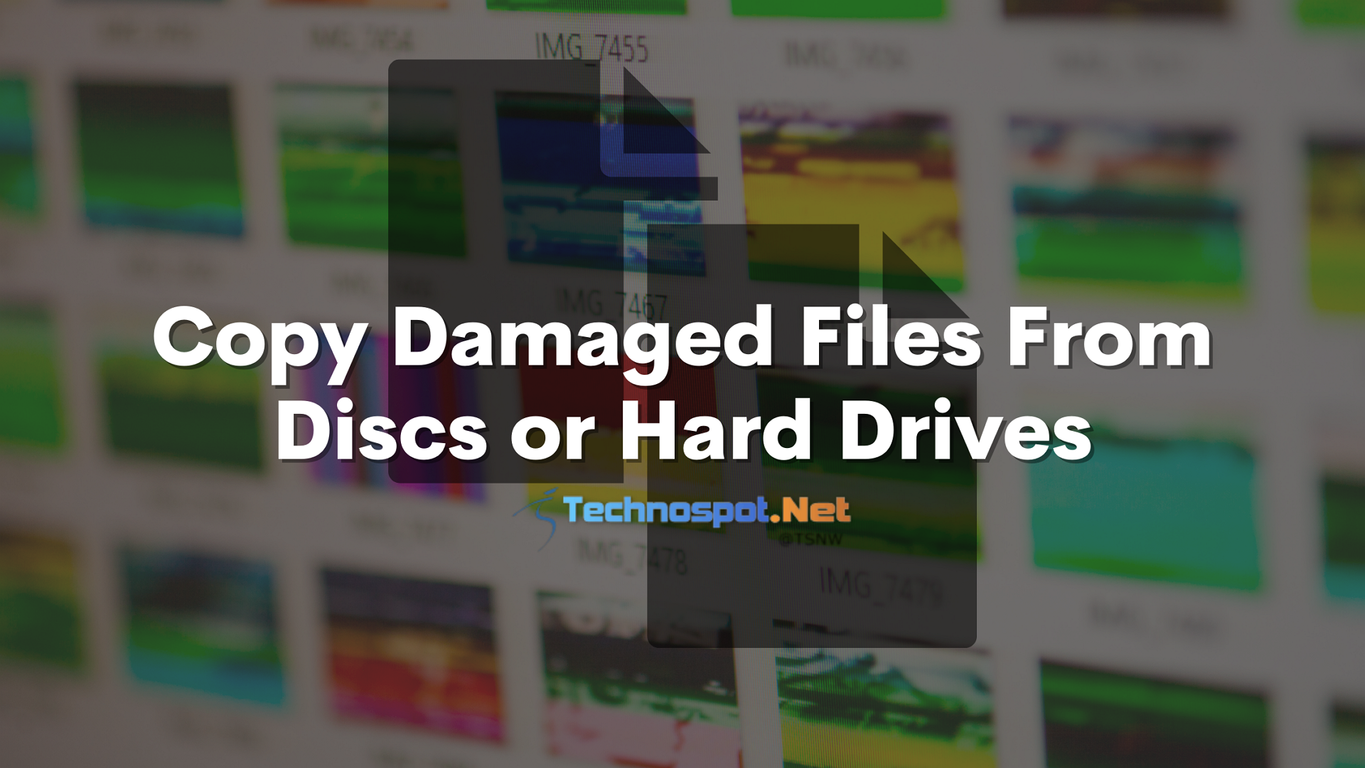 How To Copy Damaged Files From Hard Drive or USB or Discs
