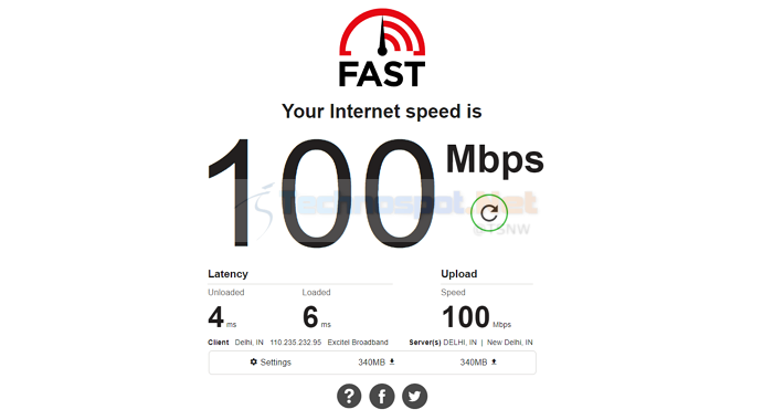 Fast.com SpeedTest