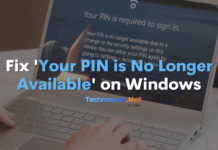 Fix 'Your PIN is No Longer Available' on Windows