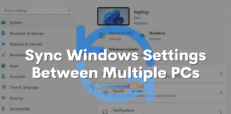 Sync Windows Settings Between Multiple PCs