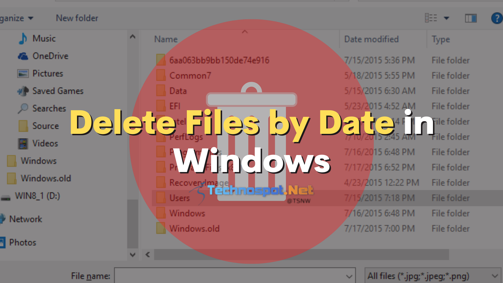 Delete Files by Date in Windows