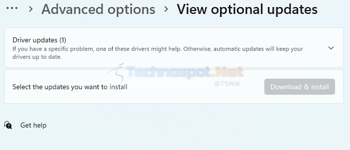 Driver Update in Windows