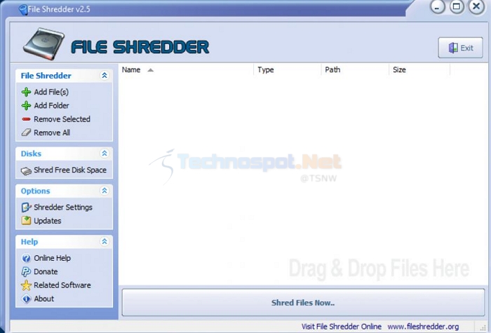 file shredder software windows blank