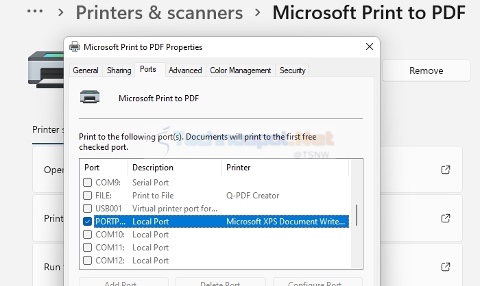 Find Printer Port Windows