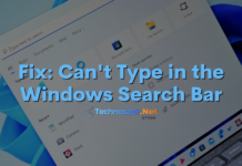Fix Can't Type in the Windows Search Bar