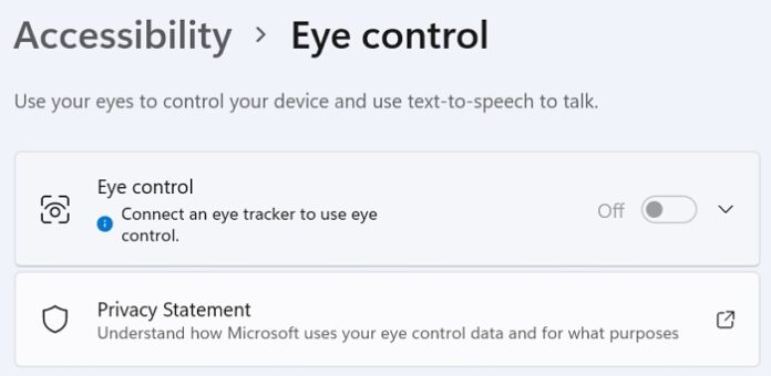 How To Use The Eye Control Feature In Windows 11/10