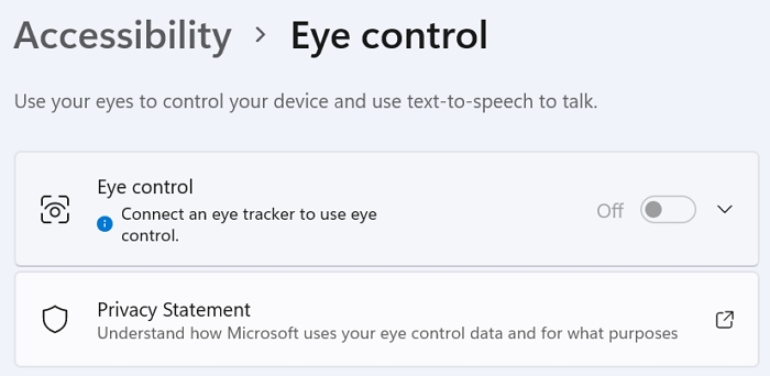 How To Use the Eye Control Feature in Windows