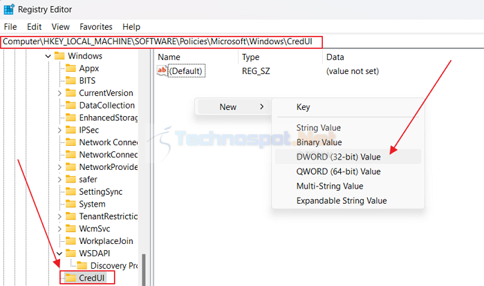 Disabling Password Reveal Button In Window Using Registry Editor