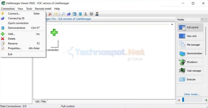 Litemanager application for Windows