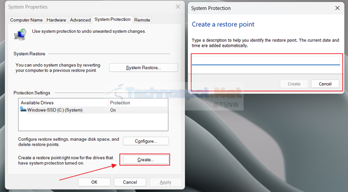 Manually Creating A System Restore Point In Windows'
