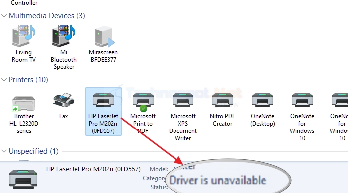 Printer Driver is Unavailable