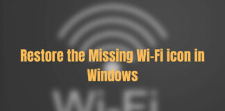 Restore the Missing Wi-Fi icon in Windows