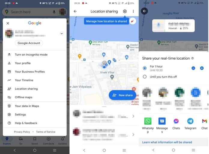 How to Enable Live Location Sharing in Google Maps