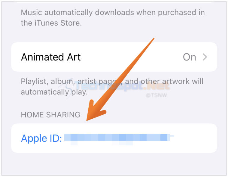 Apple ID for Home Sharing