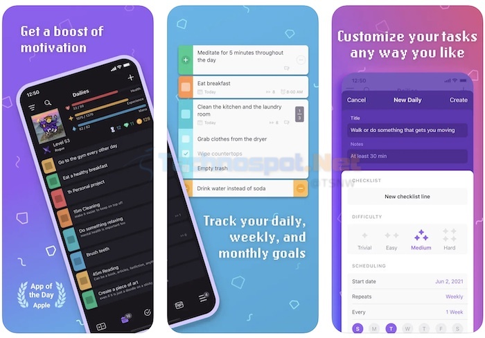 Habitica Best iPhone/iPad Apps to Manage Tasks on Move