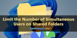 Limit the Number of Simultaneous Users on Shared Folders