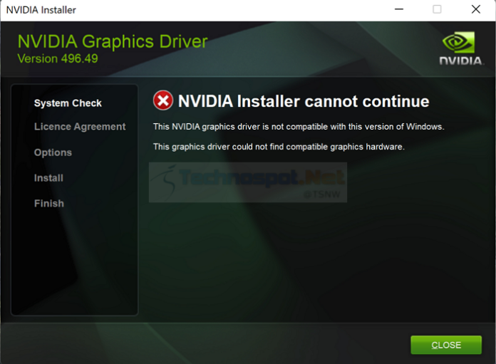 Fix: Nvidia Installer Cannot Continue Error on Windows