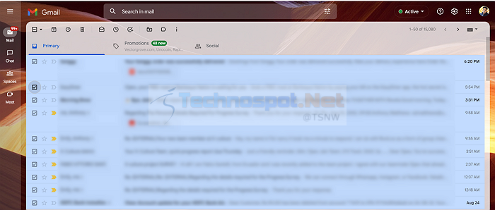 Selecting Multiple Emails In Gmail Using Keyboard Shortcuts